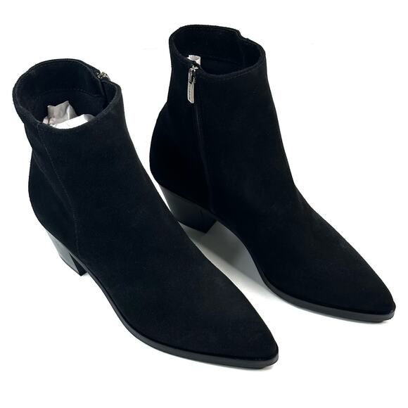 La Canadienne Peter Waterproof Black Oiled Suede Pointy-Toe Bootie Women's 11M - Picture 1 of 10